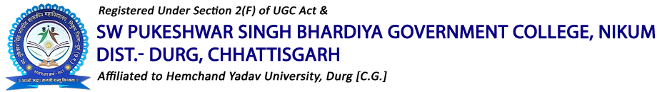 SW Pukeshwar Singh Bhardiya Government College,Nikum,Durg